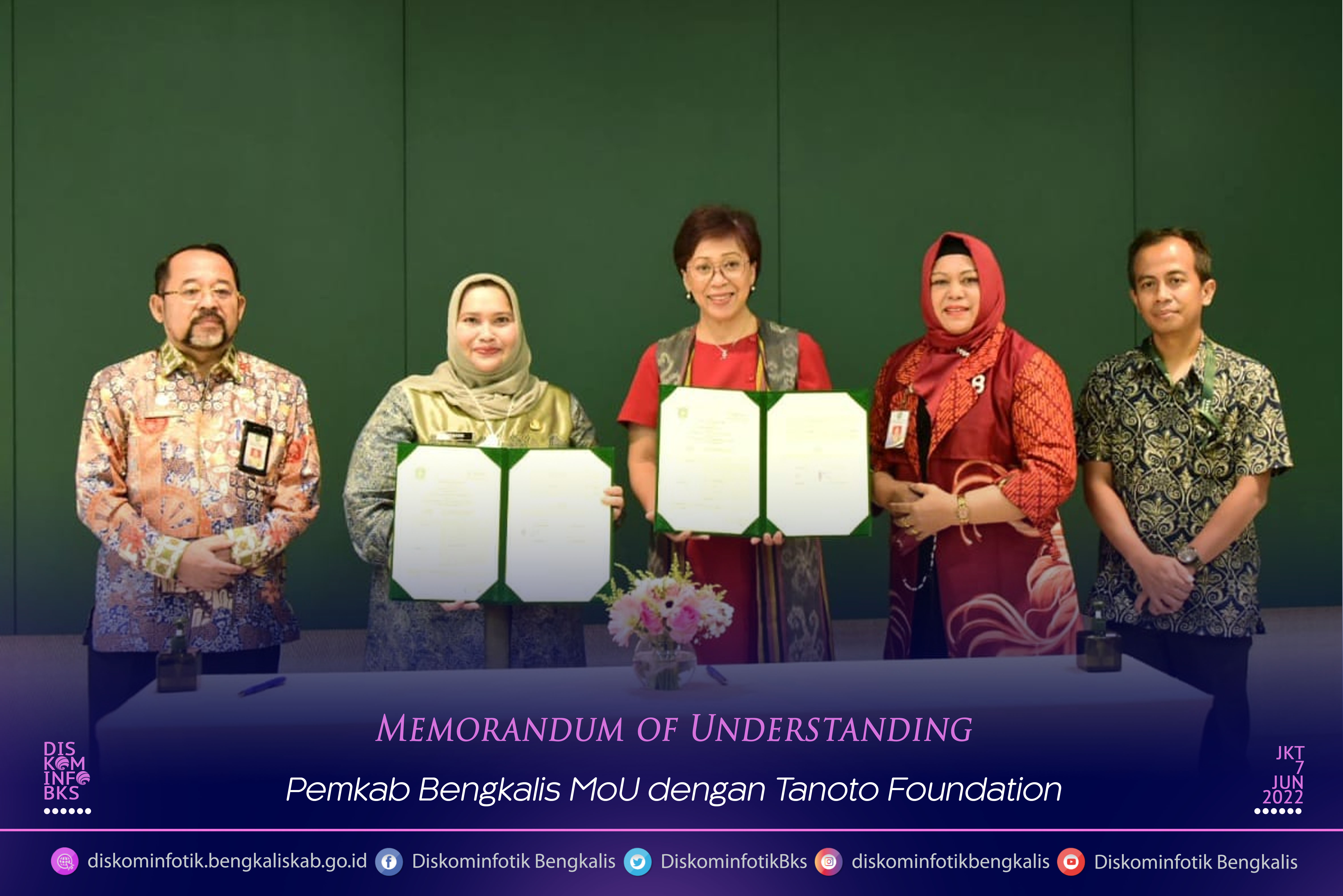 Pemkab Bengkalis MoU dengan Tanoto Foundation Desa Petani