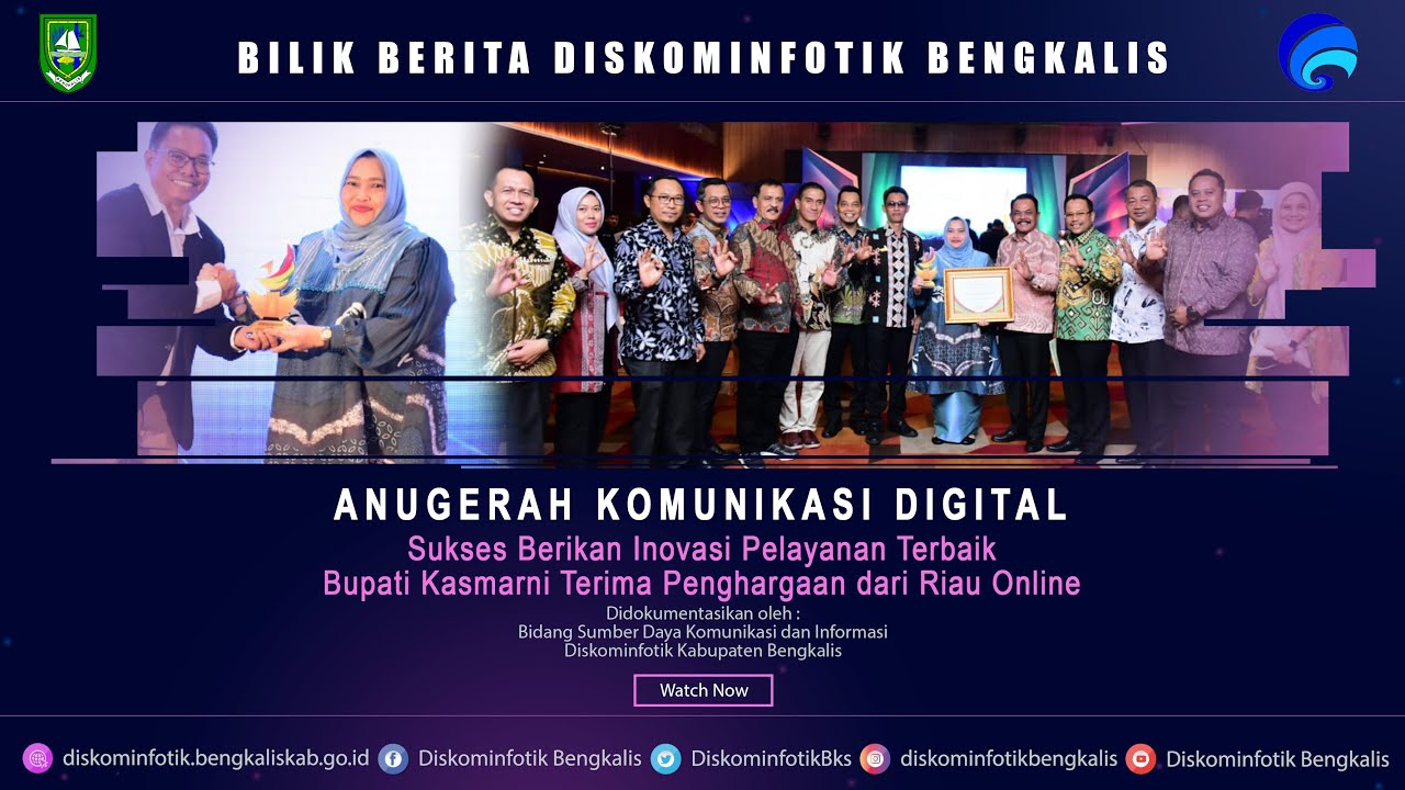 Sukses Berikan Inovasi Pelayanan Terbaik, Bupati Kasmarni Terima Penghargaan dari Riau Online Petani
